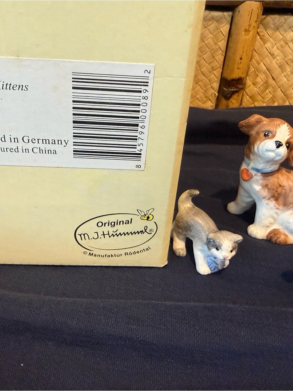 Hummel Dog and Kittens Figurine Set: Rodental Series Miniatures New